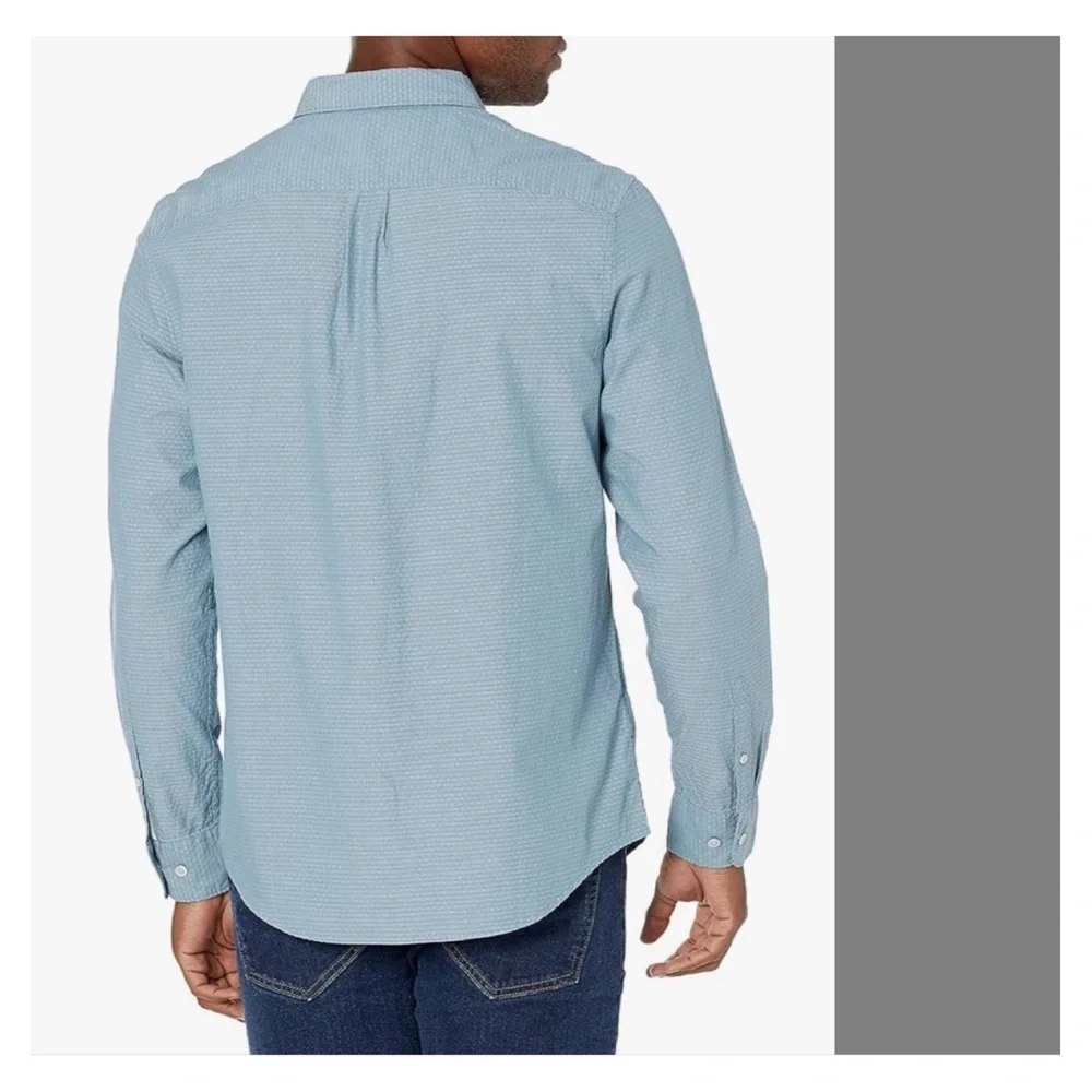 NEW Penguin men’s buttons Shirt Sky Blue LARGE